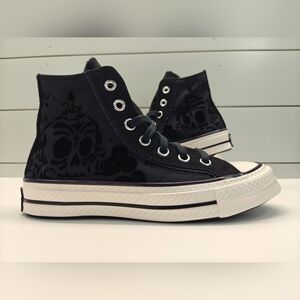 Converse Chuck 70 High Dia De Muertos Black Canvas Suede Velvet Size Women's 6.5